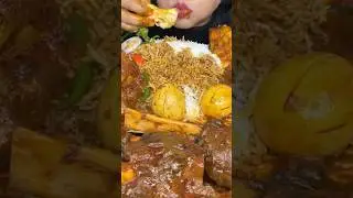 ASMR EATING SPICY MUTTON CURRY EGG RICE ||#short #mukbang #asmreating #mukbangasmr #asmr