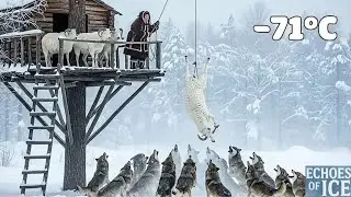 Widow vs 1000 Wolves on a Frozen Tree House | Saving Snow Sheep in Yakutia