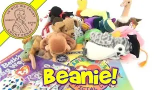 TY Beanie Babies Plush Toys Lot, Membership Kit, Mary Beth's Bean Bag World Monthly