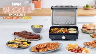 Гриль-сковорода Ninja GR101 Sizzle Smokeless Grill and Griddle: настоящий бездымный гриль