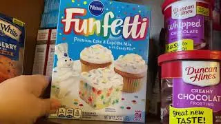 My baking shelves in my pantry tour for homemade baked items #pantry #cupcakes #frosting