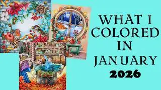 JANUARY '26 completed coloring pages / What I colored #adultcoloring #coloringwithalena