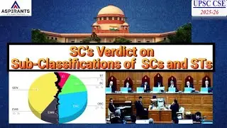 #SCJudgement #SubClassification of SC #SocialJustice #cseupsc #ReservationPolicy #Constitution #UPSC