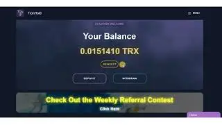 Free New Tron Coin Cloud Mining Site    Earn With Daily 7% Profit    Bonus 10 TRX    No Investment