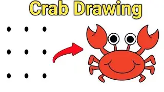 Crab Drawing Easy || How to Drawing a Crab step by step with colour || Drawing a Crab || Crab Draw