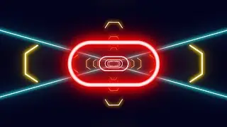 Glowing Neon Tunnel Lights VJ Loops 1 Hour | Particles Video Background Loop