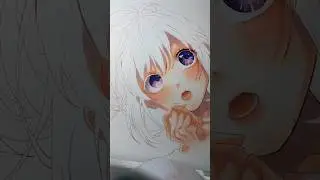 Realistic Anime Drawing #shorts #copic #art #realism