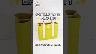[DIY] Easy & Simple 💛 Canvas Totebag