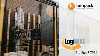 HERIPACK Verpackungsmaschinen / LogiMat Stuttgart 2023 / S&auml;ulenpalettierer