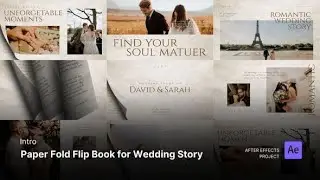 Paper Fold Flip Book for Wedding Story | Free After Effects Template  | Step-By-Step Tutorial