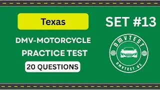 Texas DMV Motorcycle Test 2025 | 20 Real Practice Questions | DMV Test 2025 Set #13