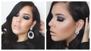 Holiday Glam: Black Glitter Makeup Tutorial
