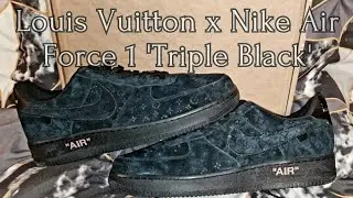 AFFORDABLE ELEGANCE. Louis Vuitton x Nike Air Force 1 'Triple Black' Review 