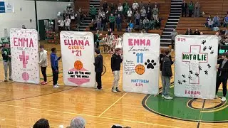 1/29/30 Girls BB Senior Night vs Elkhart Christian 43-46 L