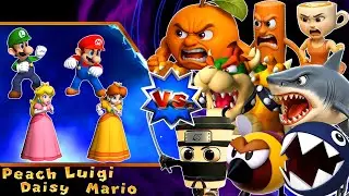 Mario Party Series Boss Rush - Mario Vs Luigi Vs Peach Vs Daisy (Master Difficulty)