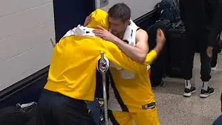 Tyrese Haliburton on crutches meets Pacers in tunnel after losing NBA Finals