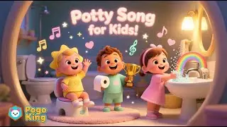 Gentle Potty Training Song for Toddlers | 3D Calm Toilet Training Rhyme | Pogo King Rhyme