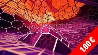 Electric Hex Mesh Energy Flow | HD Stock Footage