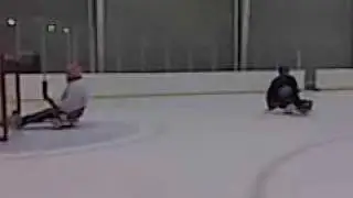 Adam Dixon attempts some Behind the back goals.