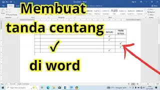 Cara membuat tanda centang di word dengan cepat dan mudah ✓ ceklis muncul otomatis #tandacentang
