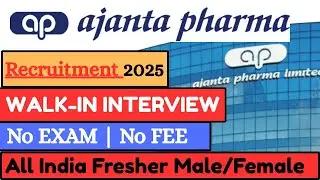 Ajanta Pharma Recruitment 2025| Ajanta Pharma Job Vacancy 2025 | Pharma Job Vacancy 2025#jobs