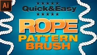 Illustrator Tutorial:How to create a rope using a pattern brush.