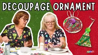 Decoupage Ornament ✨ - EASY Unique Christmas Decoration Project for All Ages!🎄