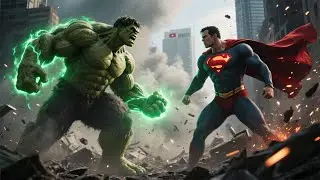 Hulk vs Superman: The Final Clash Amid a Fallen City &ndash; An Epic Cinematic Battle of Titans