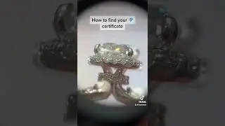 How to your diamond serial number and certificate.  #diamond #jewelry #shorts #trending