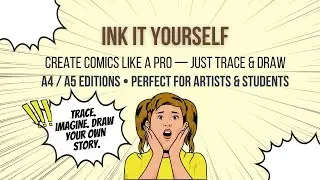 Ink It Yourself &ndash; Tracing Comic Kit | Reusable Transparent Comic Pages for DIY Artists!