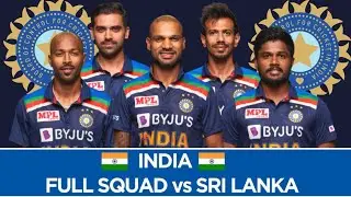 India Squad vs Sri Lanka 2021 | India Tour Of Sri Lanka 2021