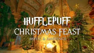 Hogwarts Legacy - Christmas Hufflepuff Common Room - Christmas Harry Potter Music & Winter Ambience