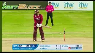 Nepal vs Qatar Highlights .Nepal won by 5 runs #nepalicricket #nepalvsQatar#sandeeplamichhane 