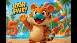High Five! | Number 5 Song for Kids | Pentagons, Counting & Teamwork | Dinostein&rsquo;s Shape Songs