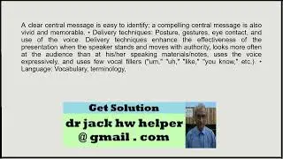 Instructions Students must deliver a persuasive speech to c