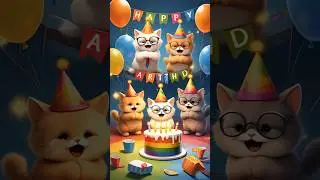 Funny cute cats and babies at birthday party 🍩🎂#cat #catlover #labubu #lovelycat #kittty #catlover