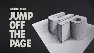 How to draw 3D text that JUMPS OFF THE PAGE! - Full tutorial