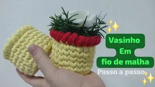 7 DIAS,7 PEÇAS DIFERENTES NO CROCHÊ| DIA 1: VASO DECORATIVO Crochê Criativo