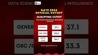 GATE 2024 DA Official CUT-OFF Marks #gate2024 # gatecutoff #gateda #gate2025 #goclasses