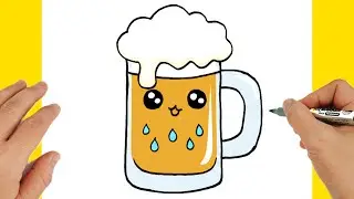 How to Draw a Cute Beer Mug Easily| Kawaii Mug