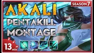 Akali Montage - Best Akali Plays S7 | Akali Pentakill Compilation | Akali Mid - League of Legends