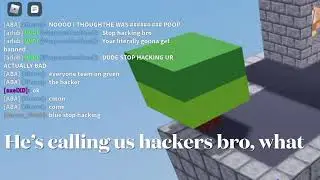 Hacker in Roblox Bedwars