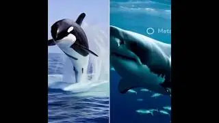 Orca Whale vs. White Shark 💕#trending #youtubeshorts #shortsfeed #shortvideo #viralvideo #ytshorts