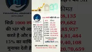 1000 Rs SIP Growth #sip #shorts #mutualfund #sharemarket #stockmarket