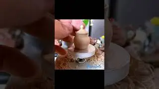 A Simple and beautiful mini ceramic vase...Pottery art #shortvideo #minivase #pottery #amazing #diy