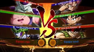 Freezer y Majin Buu y Cell Vs Goku Oscuro y Goku(GT) y Bardock Dragon Ball Fighterz