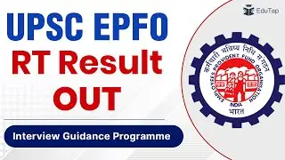 UPSC EPFO 2020  | RT Result Out