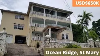 Distinguished 3 Storey House in Ocean Ridge, Tower Isle, St Mary. Ocean View on each floor.