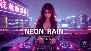 Female DJ Cyberpunk Rain 🌧️ Hypnotic AI Beats for Night Drive, Neon City & Deep Mood