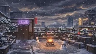 Cold Night Rooftop Glow 🔥❄️ Calm Lofi for Reading, Study & Soft Focus